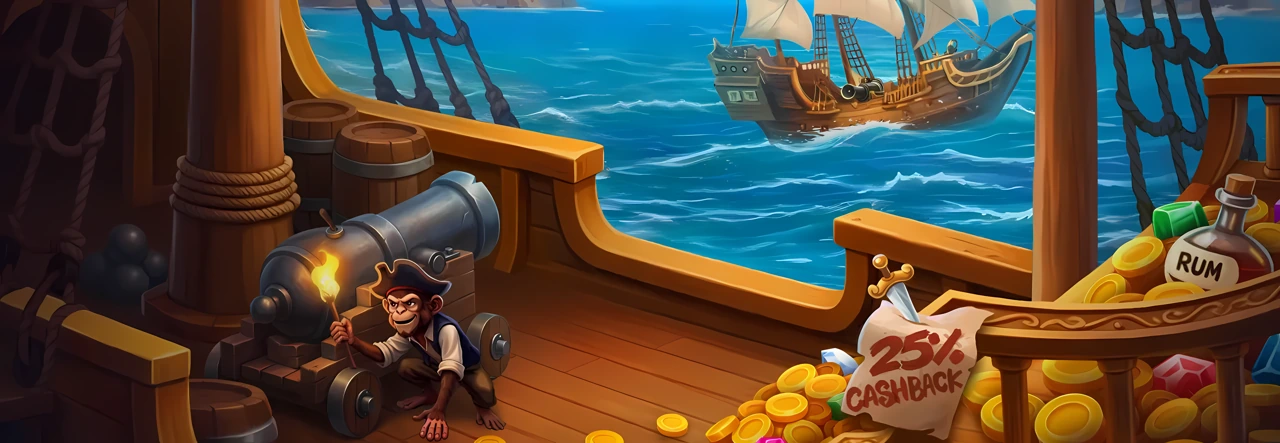 Smash Casino pirate crew guarding the treasure hold